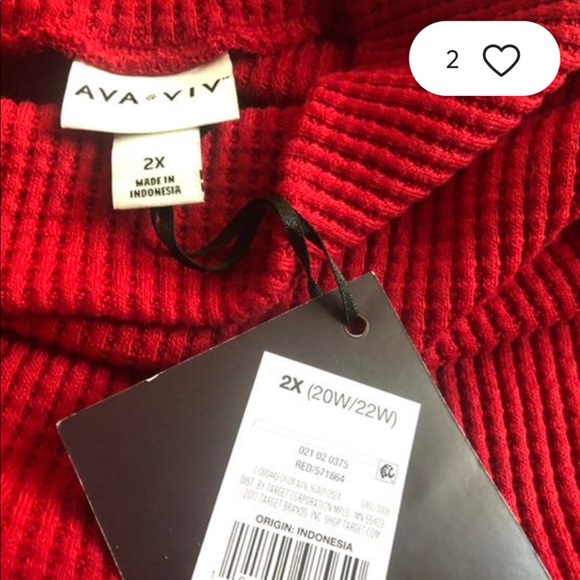 Ava Viv Mock Neck Pullover Sweater (NWT) - Picture 3 of 5